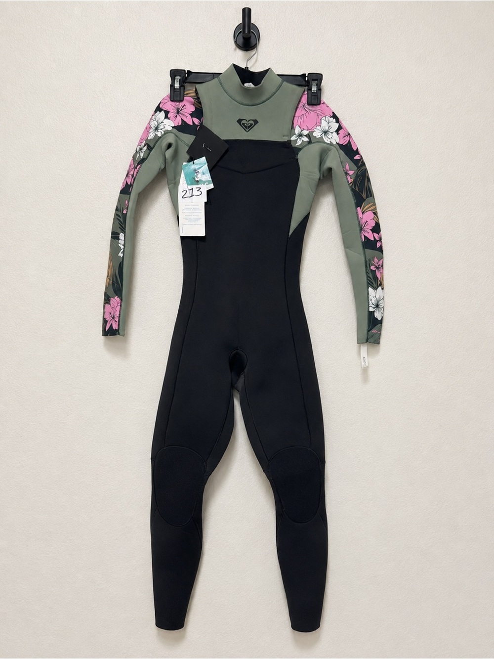 NWT Roxy Women’s Elite XT 3/2mm Chest Zip Wetsuit Size 2 Floral $400 MSRP